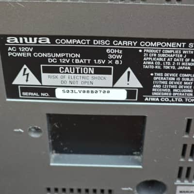 Aiwa Compact Disc Carry Component System CA-DW635U Cassette Radio Boombox image 10