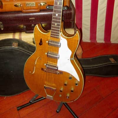 ~1963 Kay Airline Barney Kessel Deluxe 3 Pickup Natural image 2