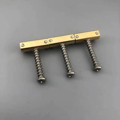 3pcs In Tune Guitar Tele Telecaster Style Bridge Saddles, Brass Materiel image 5