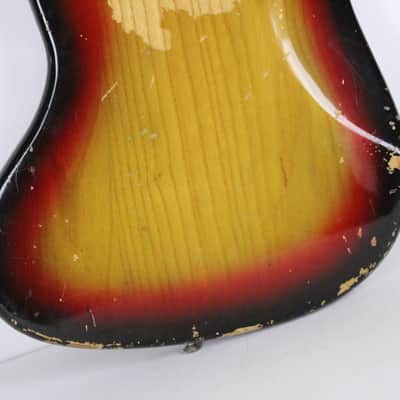 1976 Fender Jazz Bass BODY Sunburst ASH Super GREAT Heavy Wear USA 3-Bolt Weight 6.4 lbs 1970's Vintage image 12