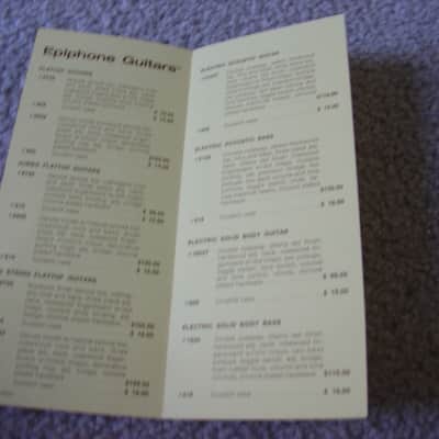Epiphone 1971 Epiphone guitar catalog and 1970 price list !  1970 image 2