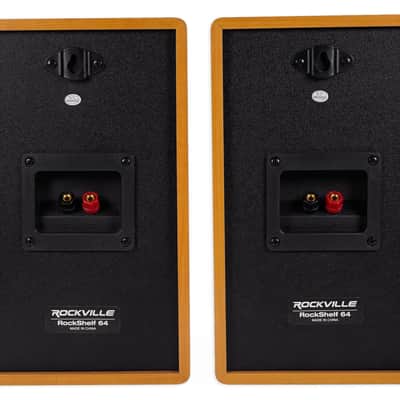 (2) Rockville RockShelf 68C 400w Wood 6.5 inch Home Theater Bookshelf Speakers/8 Ohm image 7