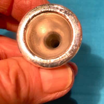 Antique Eb Cornet Mouthpiece-Made c.1880's-Great Condition-Plating 100% Intact image 3