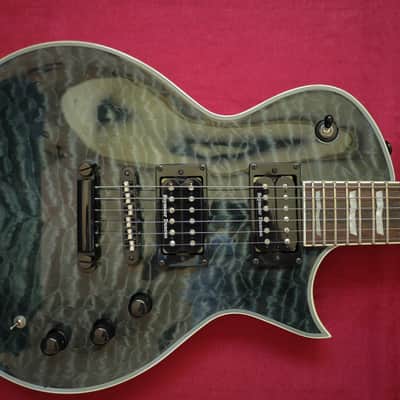 ESP LTD EC-1000 Piezo with Rosewood Fretboard 2017 - See Thru Black image 3