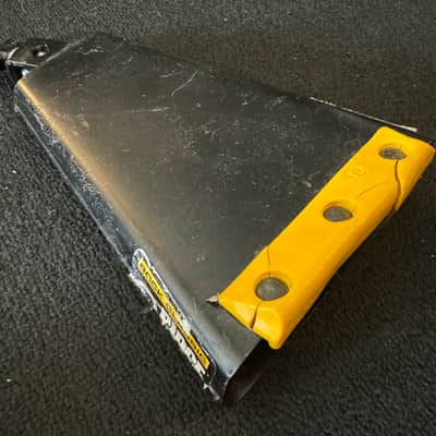 Latin Percussion LP009-N Classic Ridge Rider Rock Cowbell with Self-Aligining .5" Mount 2010s - Black with Yellow Edge image 1