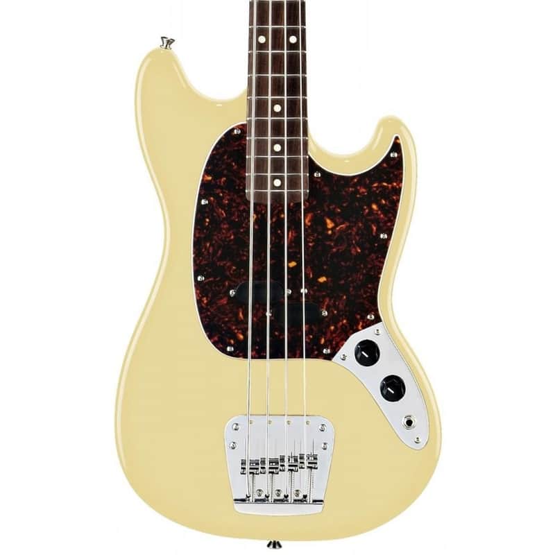 Fender FSR Japan Mustang Bass Vintage White image 1