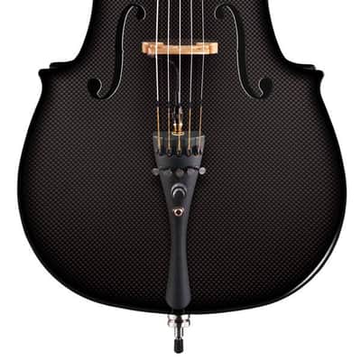 Glasser Carbon Composite Acoustic Electric 5-String Cello Outfit 4/4 size 2020s Black image 2