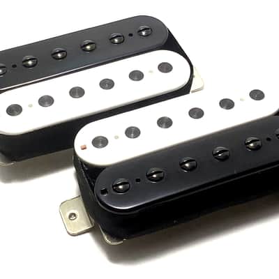 Nami Bucker HH Set ~ Bridge + Neck A5 Heavy Humbucker Pickups, Great for Modern Metal ~ Zebra White Black image 2