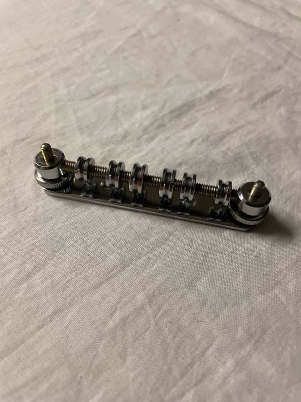 Teisco Electric Guitar Roller Bridge MIJ Japan 1970s Chrome image 1