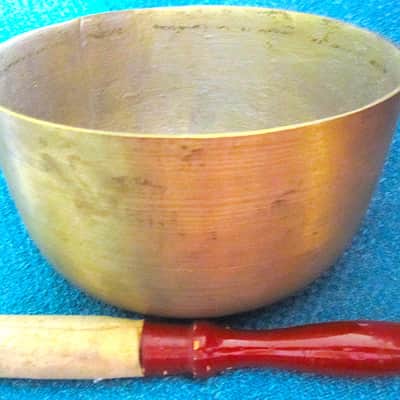 Rin Singing Bowl Cup Chime Bell with Striker - Vintage image 4