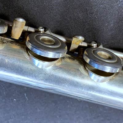 Vintage 'Project' 1970's DeFord (Emerson) Silver Plated 'Open Hole' Flute Outfit image 4