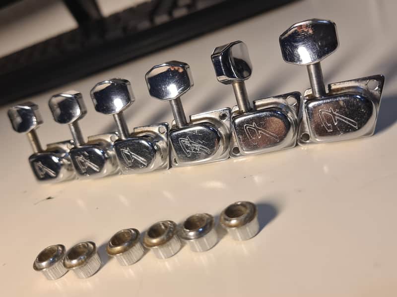 Vintage Fender F Tuners Set 1970s - Nickel image 1