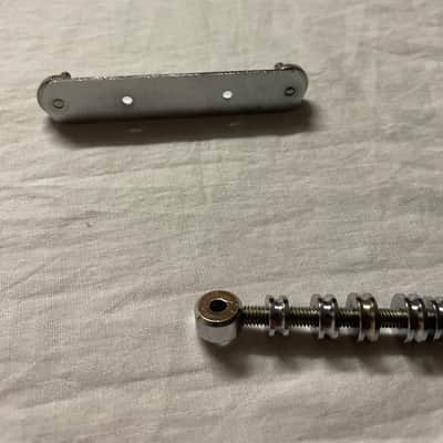 Teisco Electric Guitar Roller Bridge MIJ Japan 1970s Chrome image 4