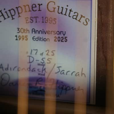 Darren Hippner #17 Ltd Dreadnought/ Bluegrass-Adirondack Spruce top/ Tasmania Jarrah image 17