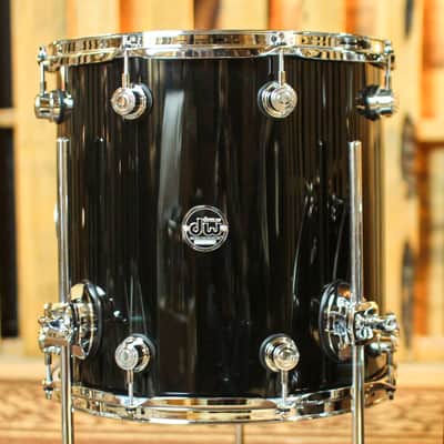 DW Performance Piano Black Lacquer Bop Drum Set - 14x18, 8x12, 14x14 image 5