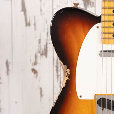 Fender Custom Shop LTD '58 Telecaster - Heavy Relic Faded Aged Chocolate 3-Tone Sunburst image 9
