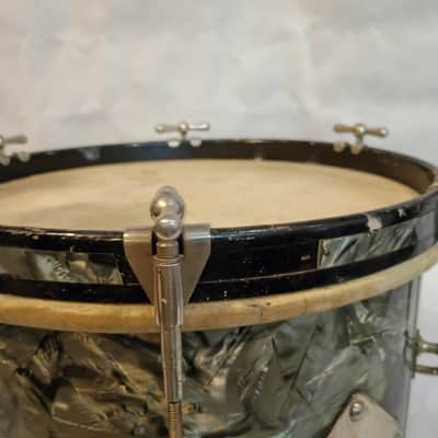 Walberg & Auge 13" tack bottom tom drum 1930s - BDP Black Diamond Pearl image 4