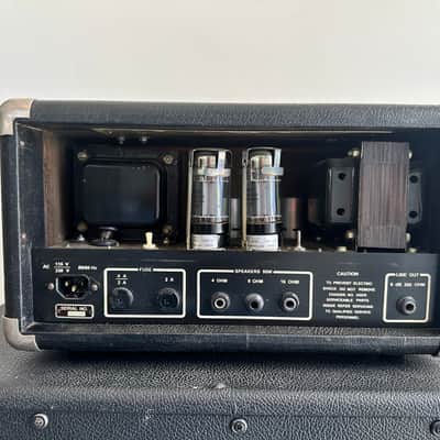 Vintage 1990s Sovtek MIG-50H Tube Head with Matching Sovtek 4x10 Cabinet - Black image 4