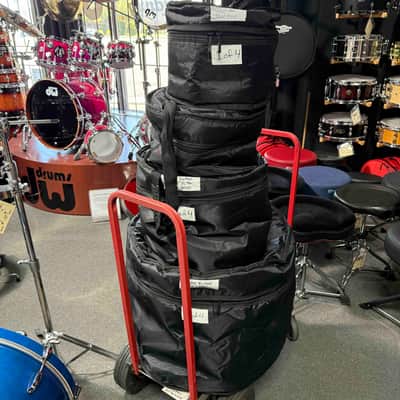 SONOR Vintage Series 4-Piece 10/12/14/20 Drum Kit Set in Black Onyx with SKB Soft Cases image 11