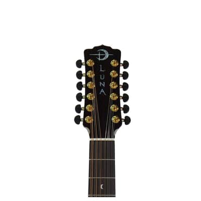 Luna Guitars 12-String Acoustic Electric Guitar - Gloss Natural (VISTA EAGLE 12) image 3