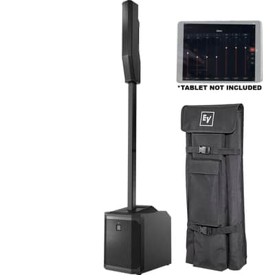 Electro-Voice EVOLVE 30M Powered Portable DJ PA Column Speaker System Black - Open Box Mint image 1