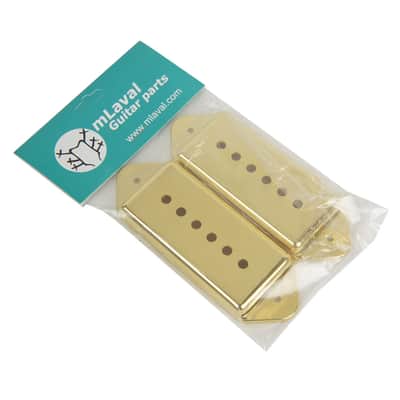 A Pair of P-90 p90 Dog-ear Pickup Replacement Covers 50mm&52mm, Gold-Plated /Plastic