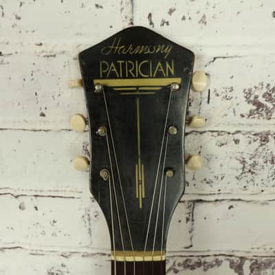 Vintage 1950s Harmony Patrician H1407 Natural Archtop Acoustic Guitar image 6