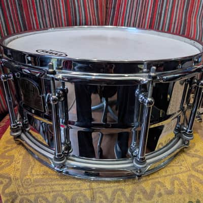 Pearl IP1465 Ian Paice Signature 14x6.5" Stainless Steel Snare Drum 2010s - Chrome Over Steel image 3
