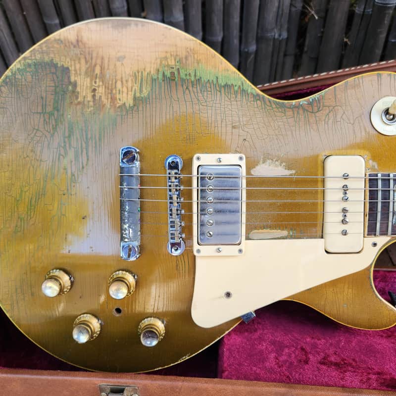 Vintage Gibson Les Paul Deluxe 1971 Goldtop Snatch Standard Coversion Road Warrior