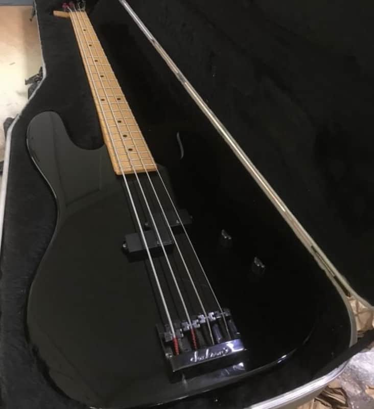 Charvel 1B Vintage Bass 1980s Black MiJ Guitar w/ Hard case image 1