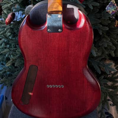 Custom Semi Hollow SG \ Telecaster style  with Brazilian Tuari Wood , Custom wound pickups - Roasted maple neck image 3