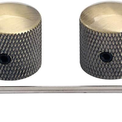 2Pcs Electric Bass Guitar Knobs Metal Volume Tone Speed Control Dome Knob with Wrench for Electric Guitar Bass Accessories image 1