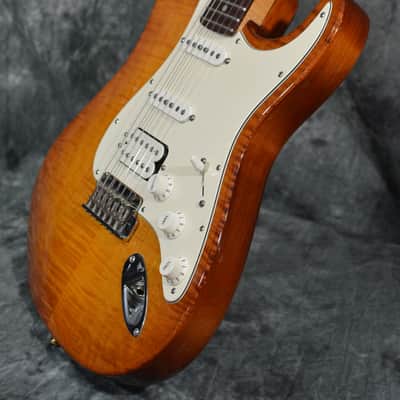 Fender American Select Stratocaster HSS 2012 Flame Maple Top Antique Sunburst w Deluxe Tweed Hardshell Case & FAST Same Day Shipping image 7