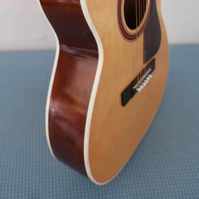 Vintage 1960s Harmony Kay Silvertone Stella Bigger Body Version Of Stella Cowboy Acoustic Concert 00 Size Guitar Made in USA Blonde Clean Time Warp Clean Chipboard Case image 10