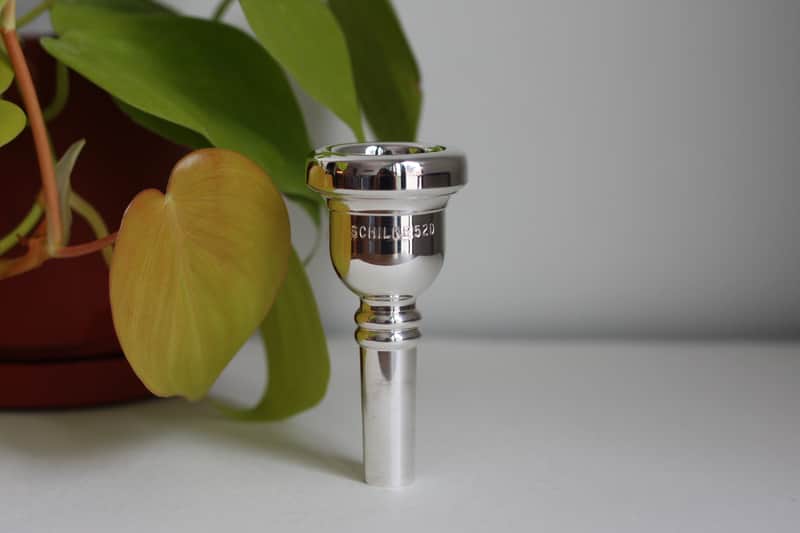 Schilke 52D Large Shank Trombone Mouthpiece - Silver plated image 1