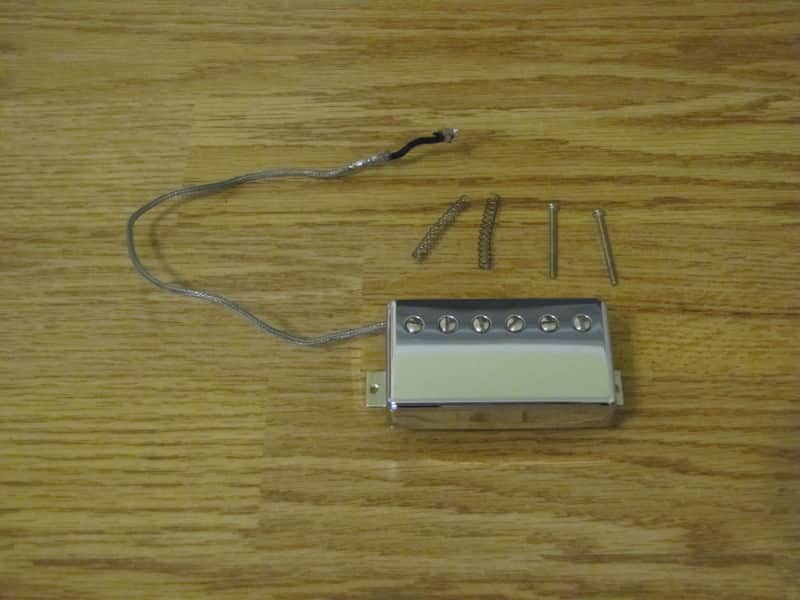 Gibson 498T Chrome Humbucking Bridge Pickup 2 Conductor w/Original Cover image 1