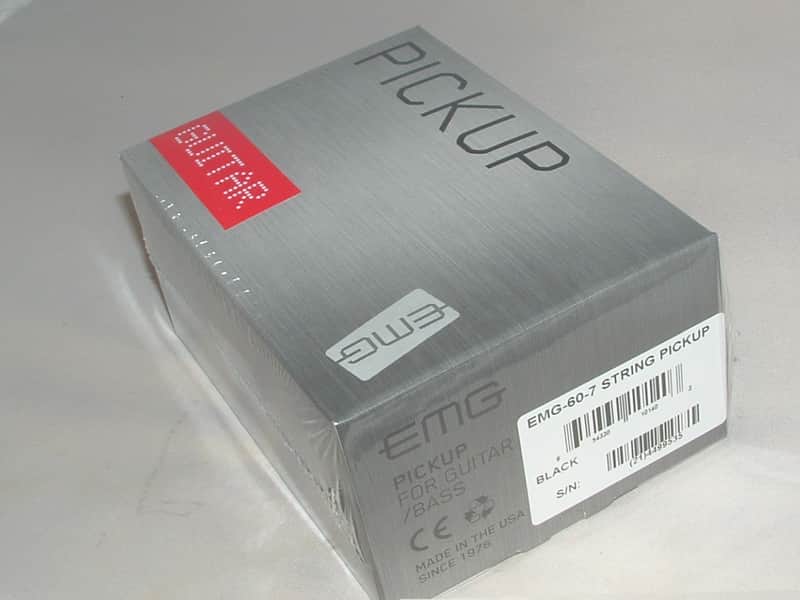 EMG 60-7 Active Soapbar Mount 7 String Active Pickup (Black) New with Warranty image 1