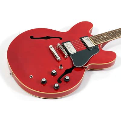 Epiphone ES-335 Figured Semi-Hollow Electric Guitar With Gibson USA Pickups Regular Cherry image 3
