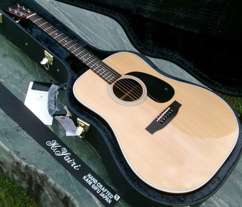 2023 Yairi DY-28 All Solid Guitar Natural+Deluxe Yairi hard case, Owner’s Card, Spec Card and a special Humidity-regulating sheet for guitar, truss rod key and a spare bridge pin image 1