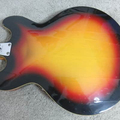 Vintage 1966 Vox Bobcat Guitar Sunburst Very Clean 3 Pick Ups Tremolo Wow image 10