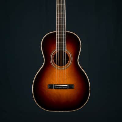 Huss and Dalton 0-SP Parlor 12-Fret Figured Black Walnut and and Bearclaw Sitka Spruce Sunburst Custom NEW image 2
