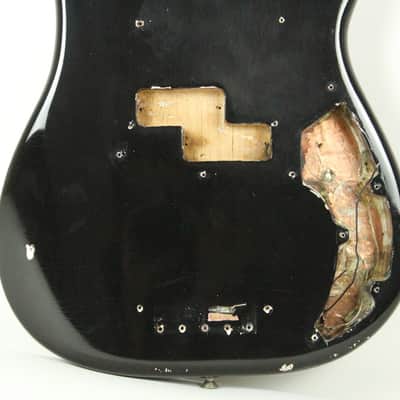 1966 Fender Precision Bass Body Black Re-Fin 1960's Vintage PBass image 11