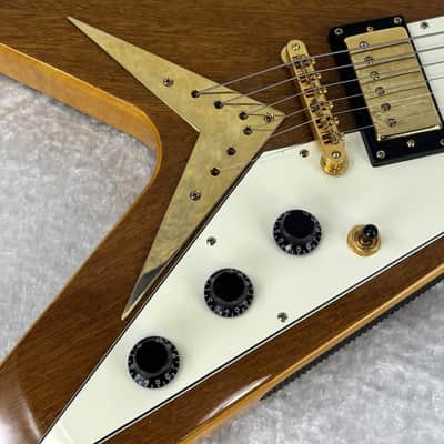 Epiphone Korina Flying V electric guitar with Gibson case image 7