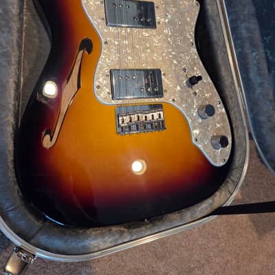 Fender American Vintage II '72 Telecaster Thinline 2024 - 3-Color Sunburst HISCOX Case image 1