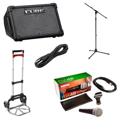 Roland CUBE Street EX - Magna Cart Personal 150 lb - PG48 Mic - 1/4 Cable - Mic Stand image 1