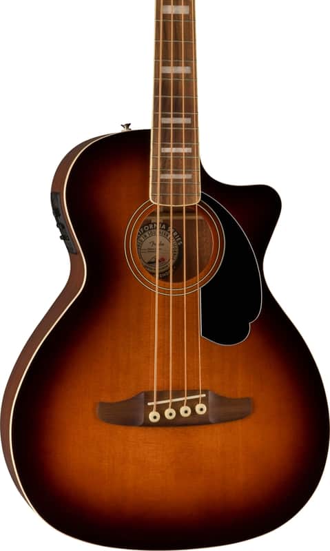 Fender Kingman Short-Scale Acoustic-Electric Bass Guitar, Shaded Edge Burst image 1