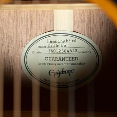 Epiphone Hummingbird Tribute Acoustic Guitar - Antique Natural image 17