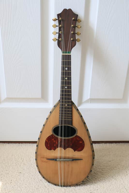 ANTIQUE BOWLBACK MANDOLIN ITALY ‘ALFREDO ALBERTINI CATANIA No. 65’ image 1