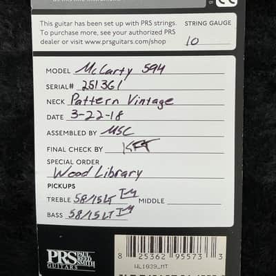 PRS McCarty 594 Wood Library 2018 image 14