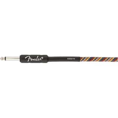 Fender Festival Instrument Cable, Straight/Straight, 10', Pure Hemp, Rainbow image 2